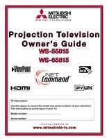 Mitsubishi WS55818 WS65815 TV Operating Manual